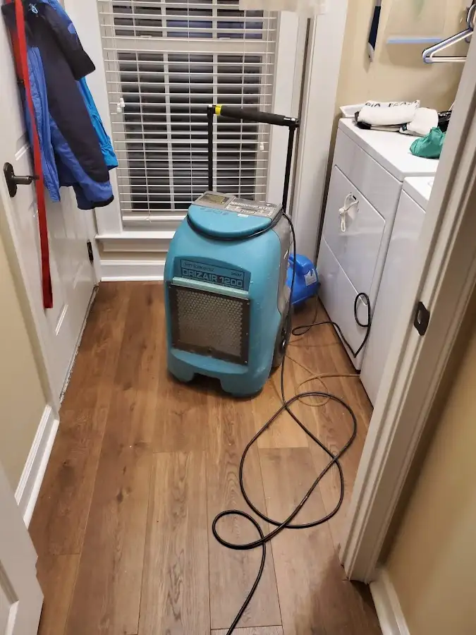 Commercial dehumidifier deployed for Flood Damage Cleanup in Stanton